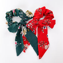 Load image into Gallery viewer, Caliana Floral Long Bow Scrunchie
