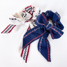 Load image into Gallery viewer, Vallie Printed Long Bow Scrunchie
